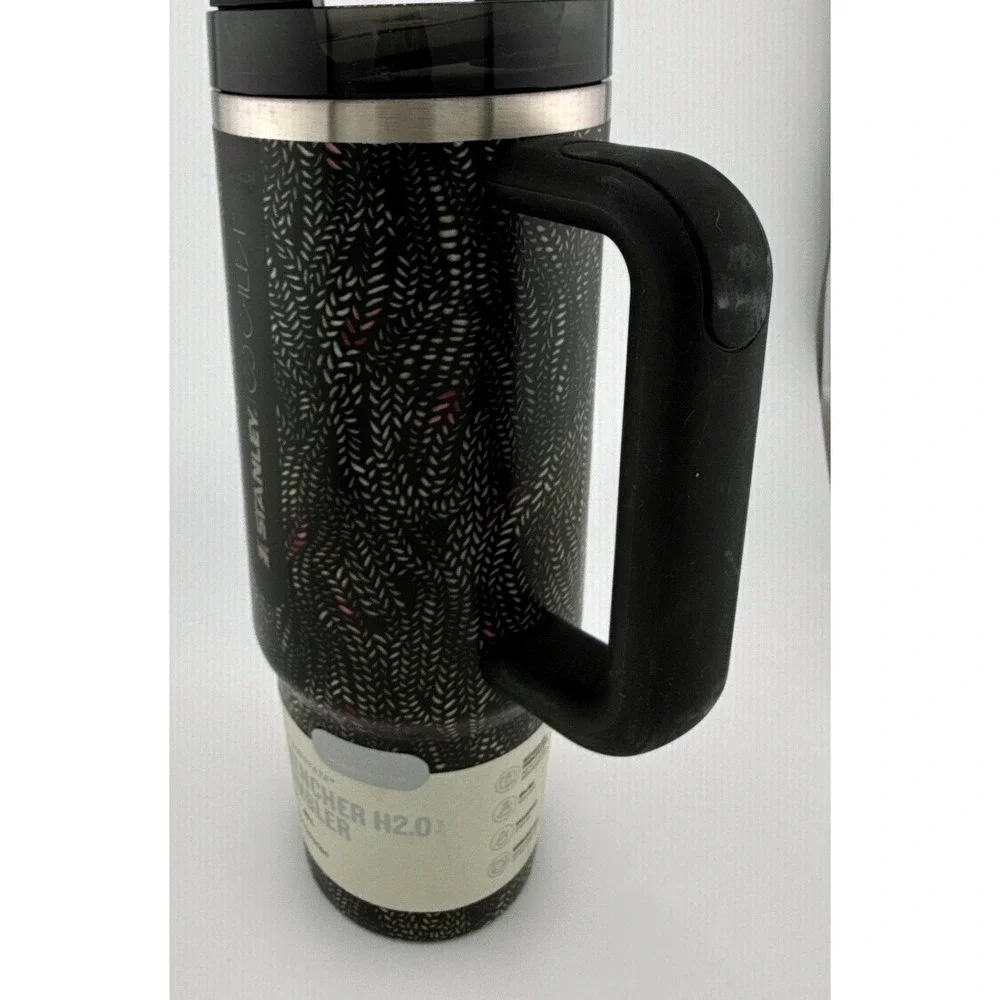 Stanley x CALIA 30oz Quencher H2.0 FlowState Tumbler Black White Pattern NWT
